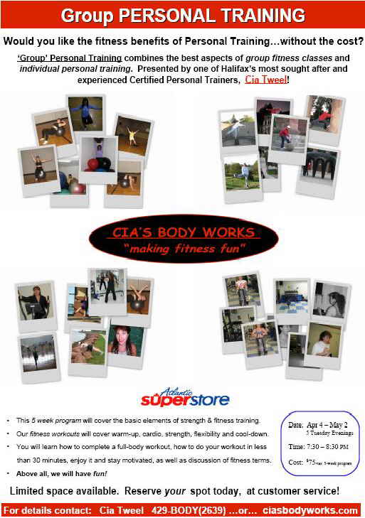 group Personal Training with Cia poster